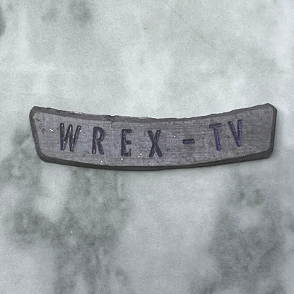 Vintage Letterpress Printers Block Plate TV Radio Call Letters WREX-TV SE842