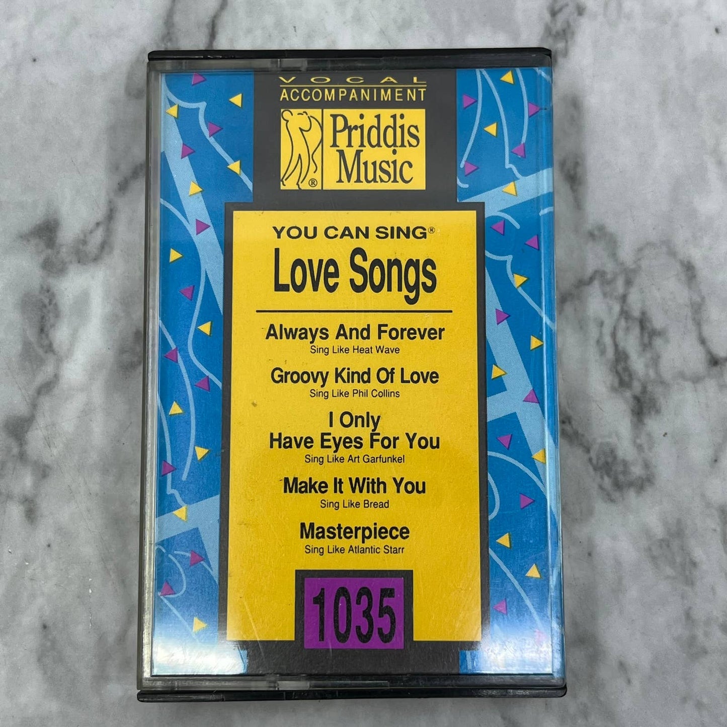 Love Songs Priddis KARAOKE Vocal Accompaniment Cassette Tape TJ6-84