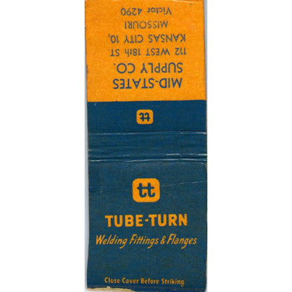 Tube-Turn Mid-States Supply Co Kansas City MO Advertising Matchbook Cover SA9-M5