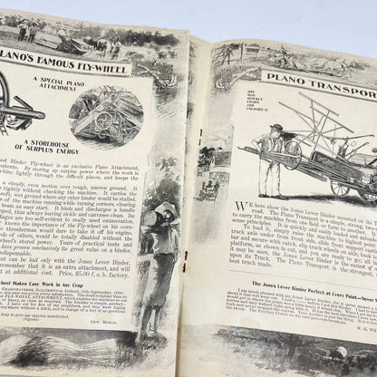 RARE 1900 Plano Light Running Harvesting Machinery Catalog Chicago TF7
