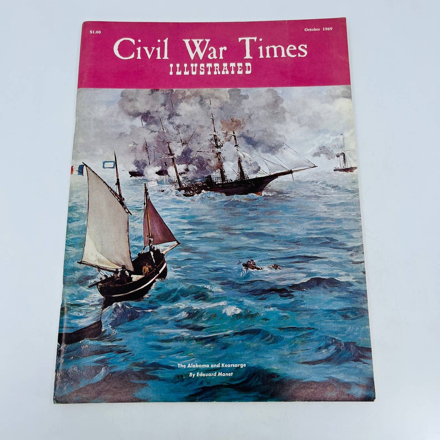 Vintage Civil War Times Illustrated October 1969 Aboard the Alabama