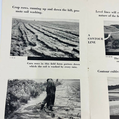 1930s Contour Cultivation in Conservation Farming US Agriculture Dept Flyer SA7