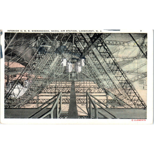 Interior USS Shenandoah Naval Air Station Lakehurst NJ Original Postcard TK1-28