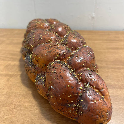 Realistic Artificial Food Prop Large Loaf of Challa Twist Bread Plastic 14” TF3