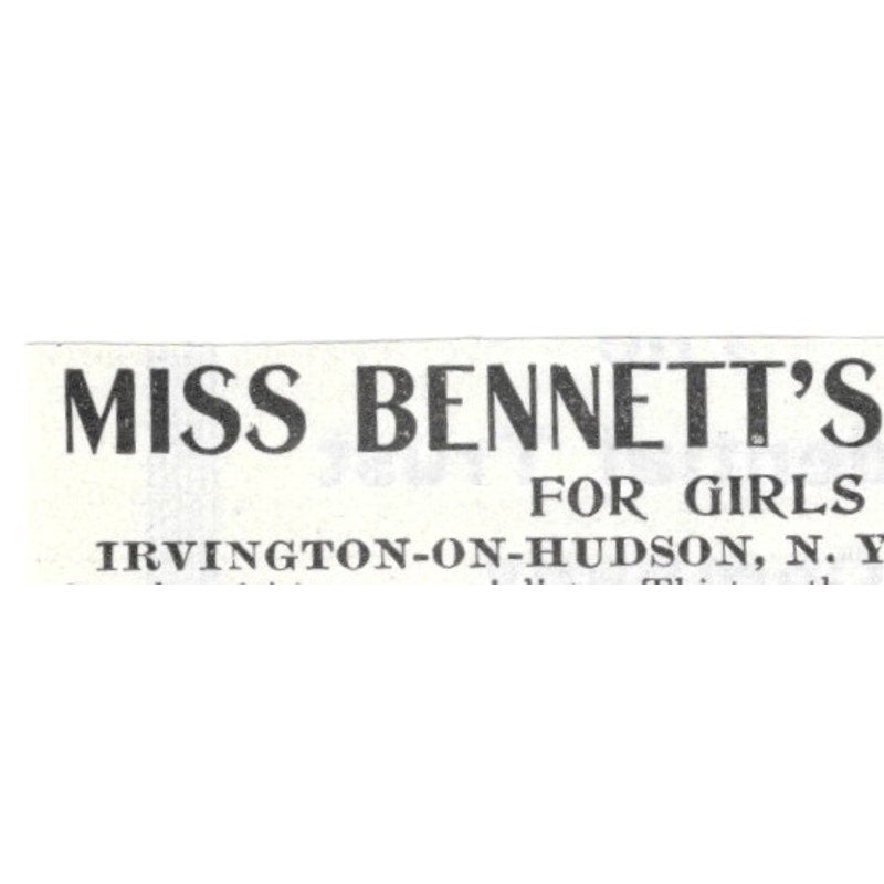 Miss Bennett's School for Girls Irvington on Hudson NY 1903 Original Ad AK5-S29