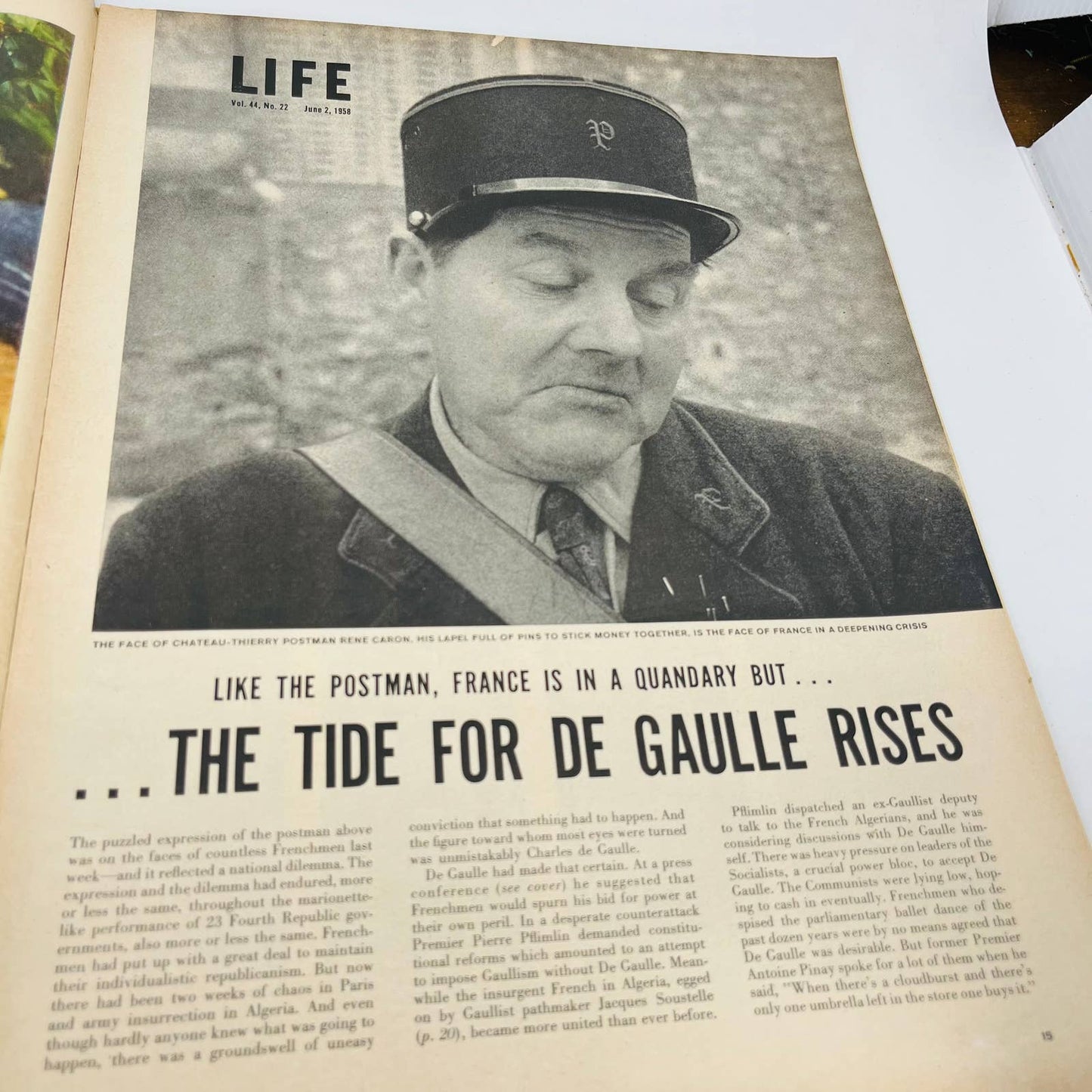 Life Magazine June 2 1958 Charles de Gaulle of France Historic Press Conference TA4