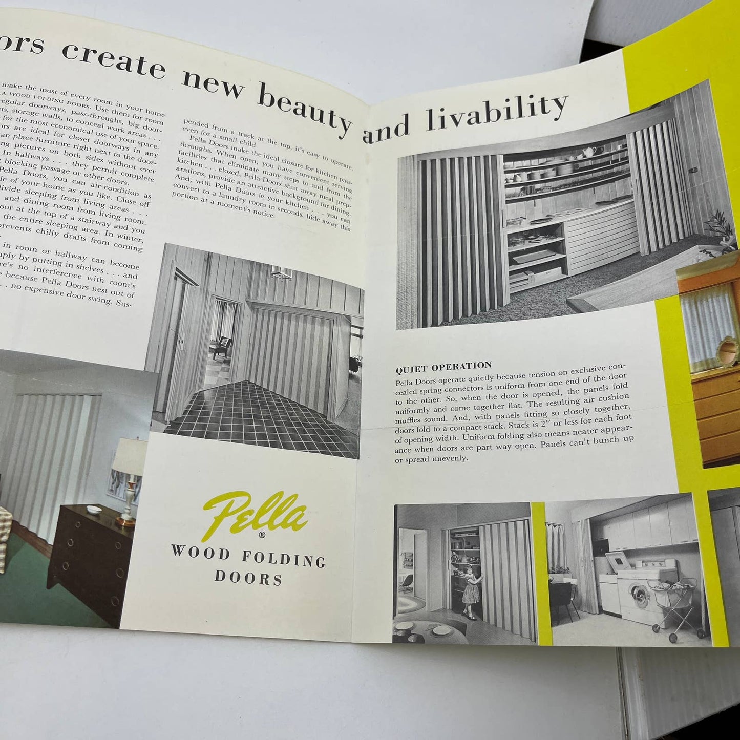 1950s Pella Wood Folding Doors Advertising Brochure Booklet AC8