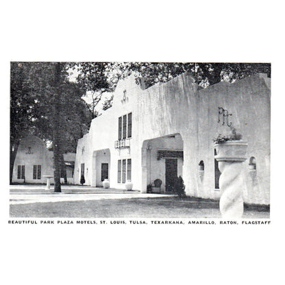 Park Plaza Motels 1954 AAA - Postcard TJ8-1