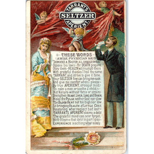 1880s Victorian Trade Card Tarrant's Seltzer Aperient Quack Medicine SE8