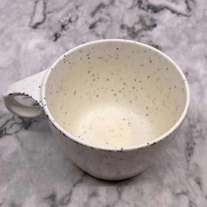 Imperial Ware Speckled Confetti White MCM Coffee Tea Cup Melmac Malamine TA3