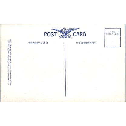 Lowering Guard Gates Panama Canal - Original Postcard TJ7-RP3