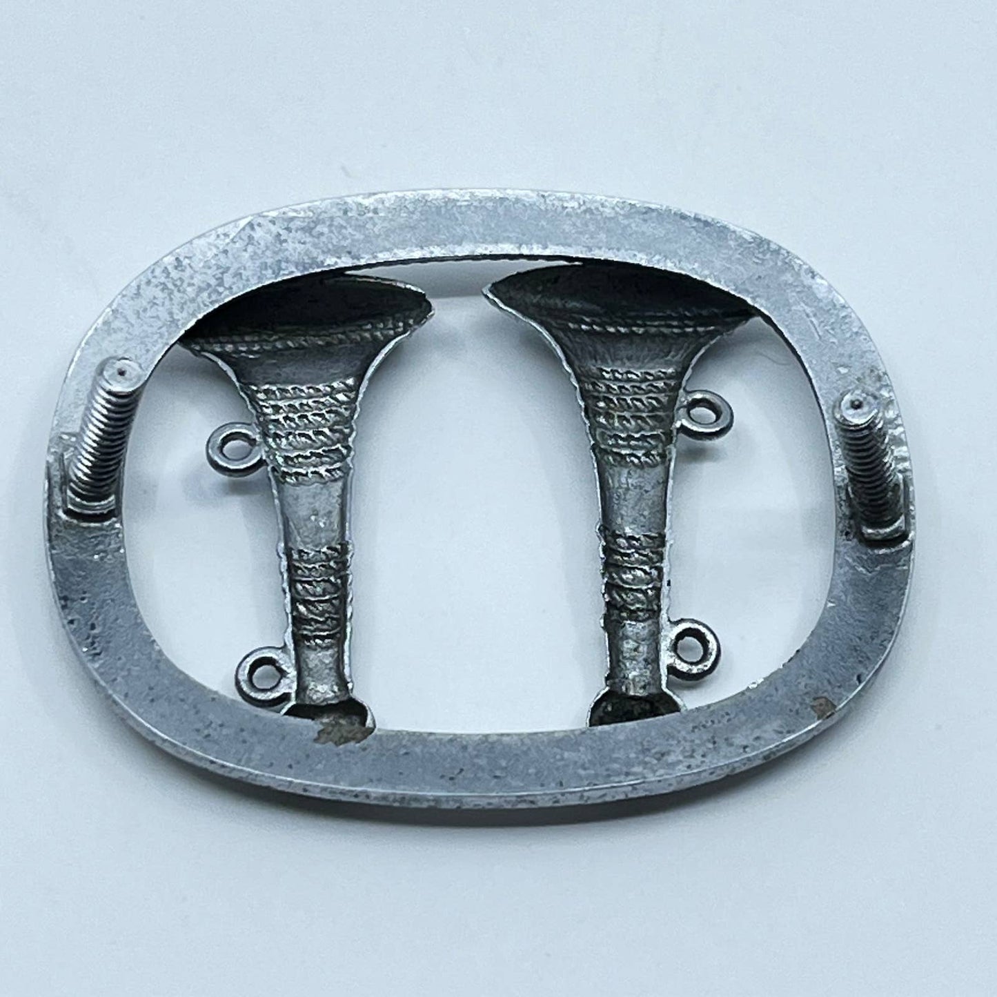 Vintage Firefighter’s Hat Pin Silver Tone 2 Bugle SD4