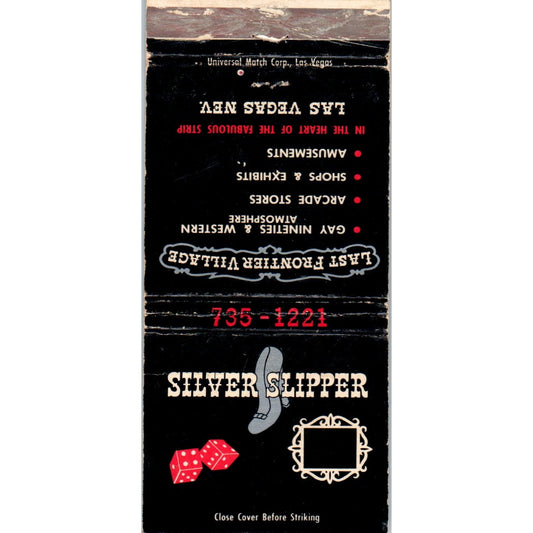 Silver Slipper Showplace of Las Vegas Advertising Matchbook Cover MM10-3
