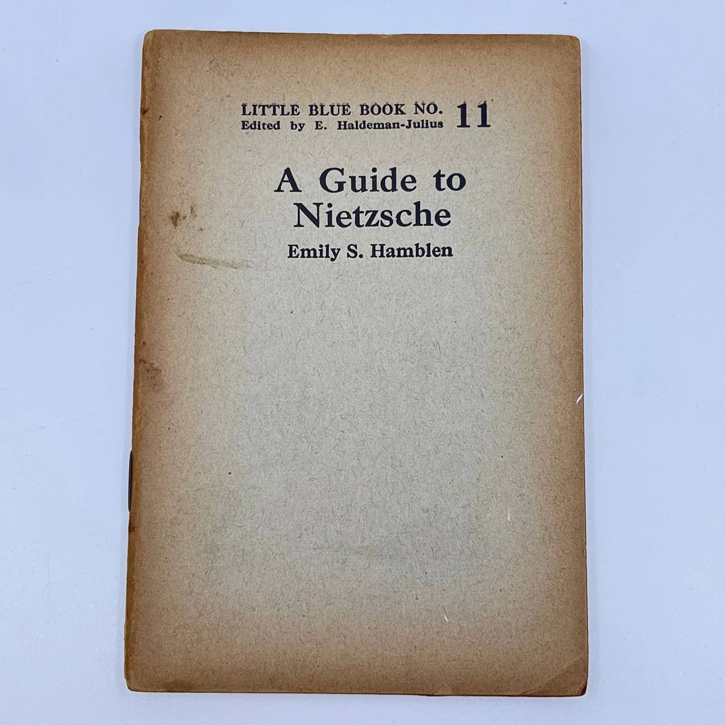 c1920 Little Blue Book No. 11 A Guide to Nietzsche Emily S. Hamblen SD3