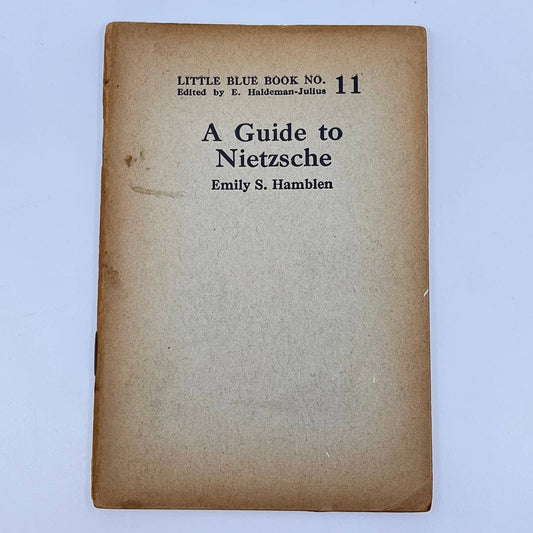 c1920 Little Blue Book No. 11 A Guide to Nietzsche Emily S. Hamblen SD3