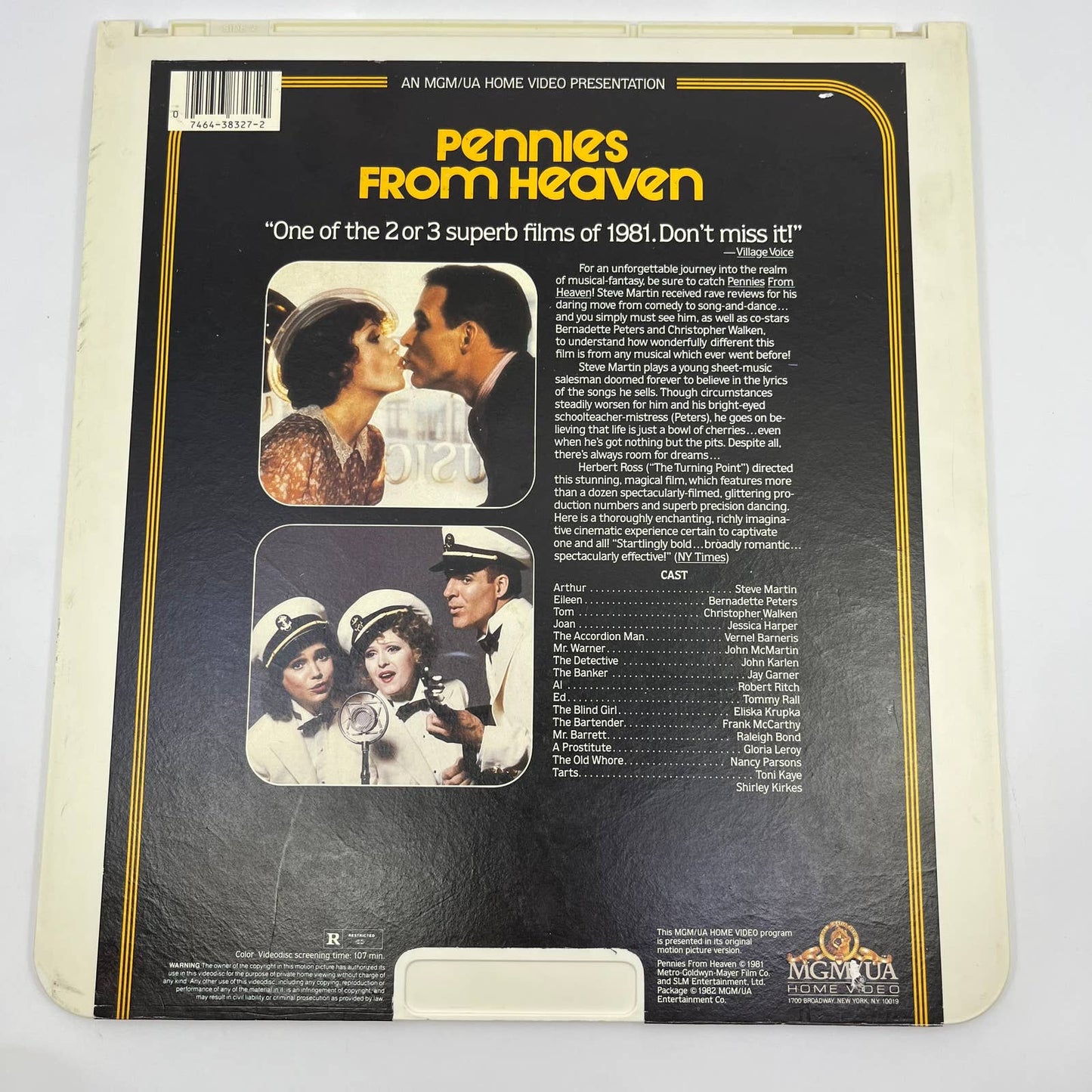 Pennies from Heaven MGM RCA SelectaVision - CED VideoDisc TG4