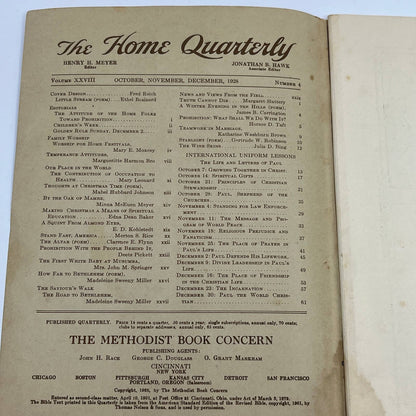 The Home Quarterly Magazine 1928 Oct Nov Dec Little Stream Poem TG6