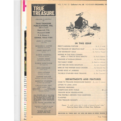 Long John Latham's Treasure Magazine - Gold Mining Metal Detecting Dec 1973 M5