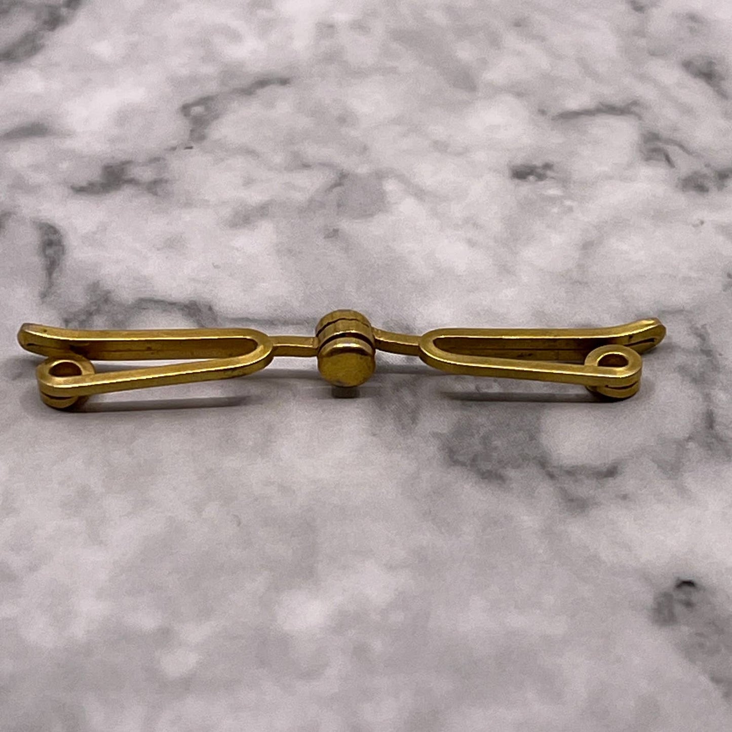 Vintage Gold Tone Swank Movable Tie Clip Bar Clasp SA2