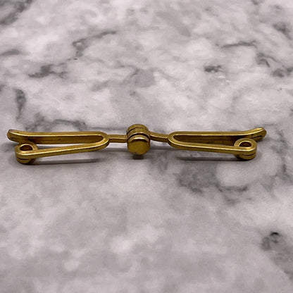Vintage Gold Tone Swank Movable Tie Clip Bar Clasp SA2