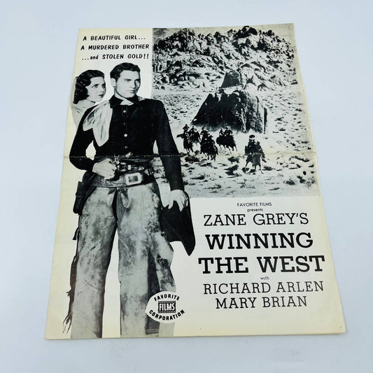 Zane Grey's Winning the West Original Pressbook Richard Arlen 9x12 FL1