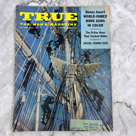 1959 April TRUE Man's Magazine World Famed Handguns D-day Hoax Fishing TJ3