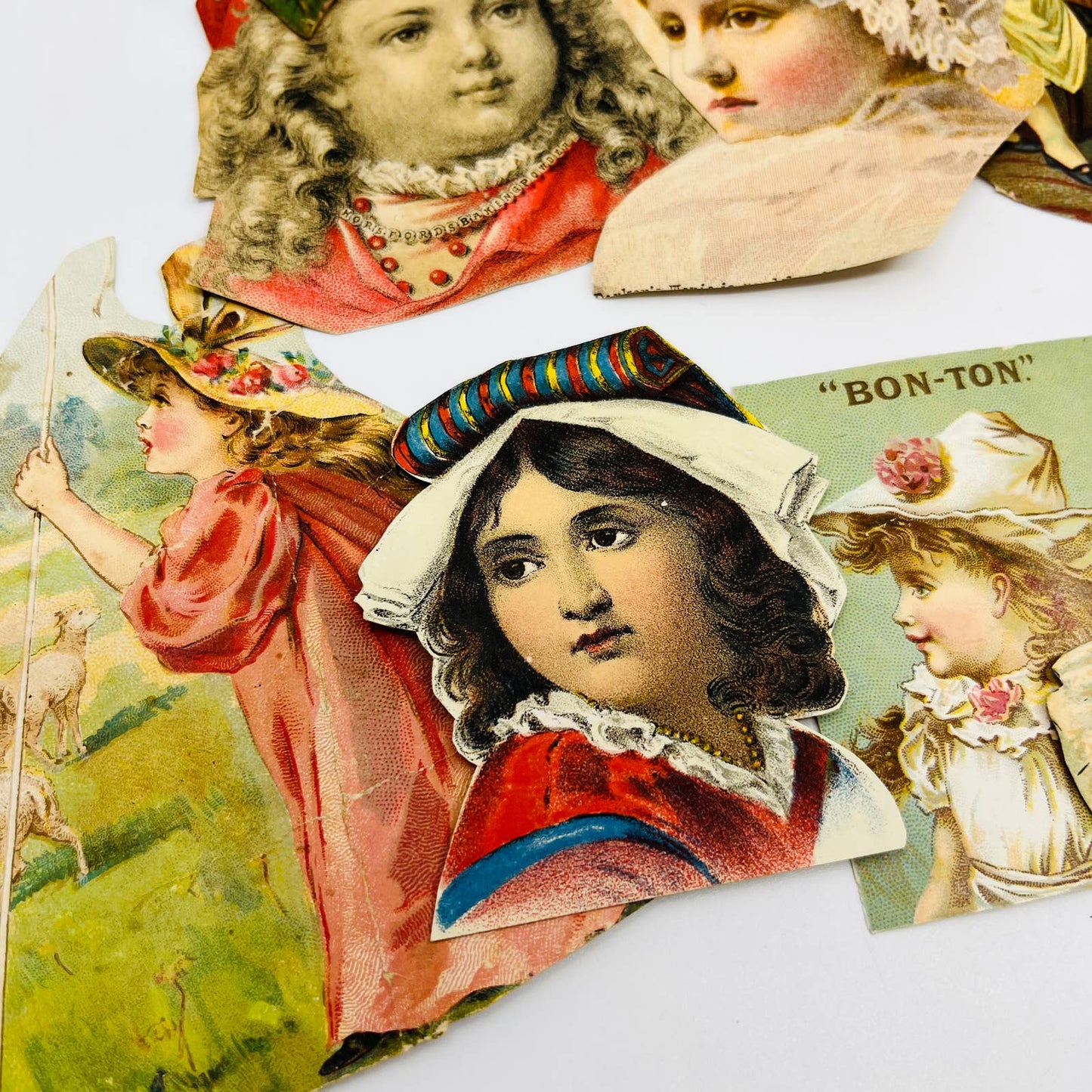 1880s Huge Lot Victorian Cut Out Scrap Children Boy Girl Baby Infant EA2