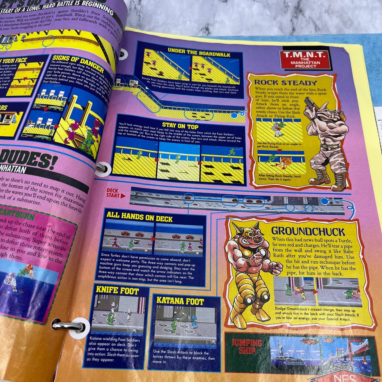 c1989 Binder of Clipped NES Maps and Articles From Nintendo Power Magazine TJ6-1