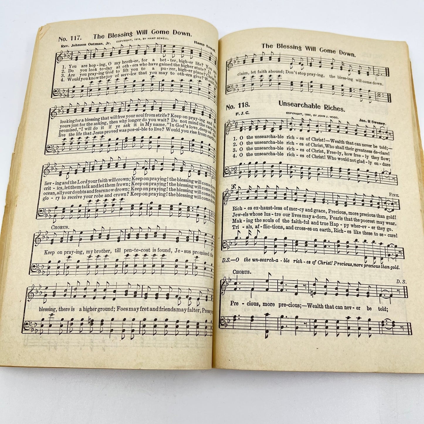 1914 Hymns Of Glory Hymnal Book Hampshire Sewell Atlanta GA Church Music L1-5