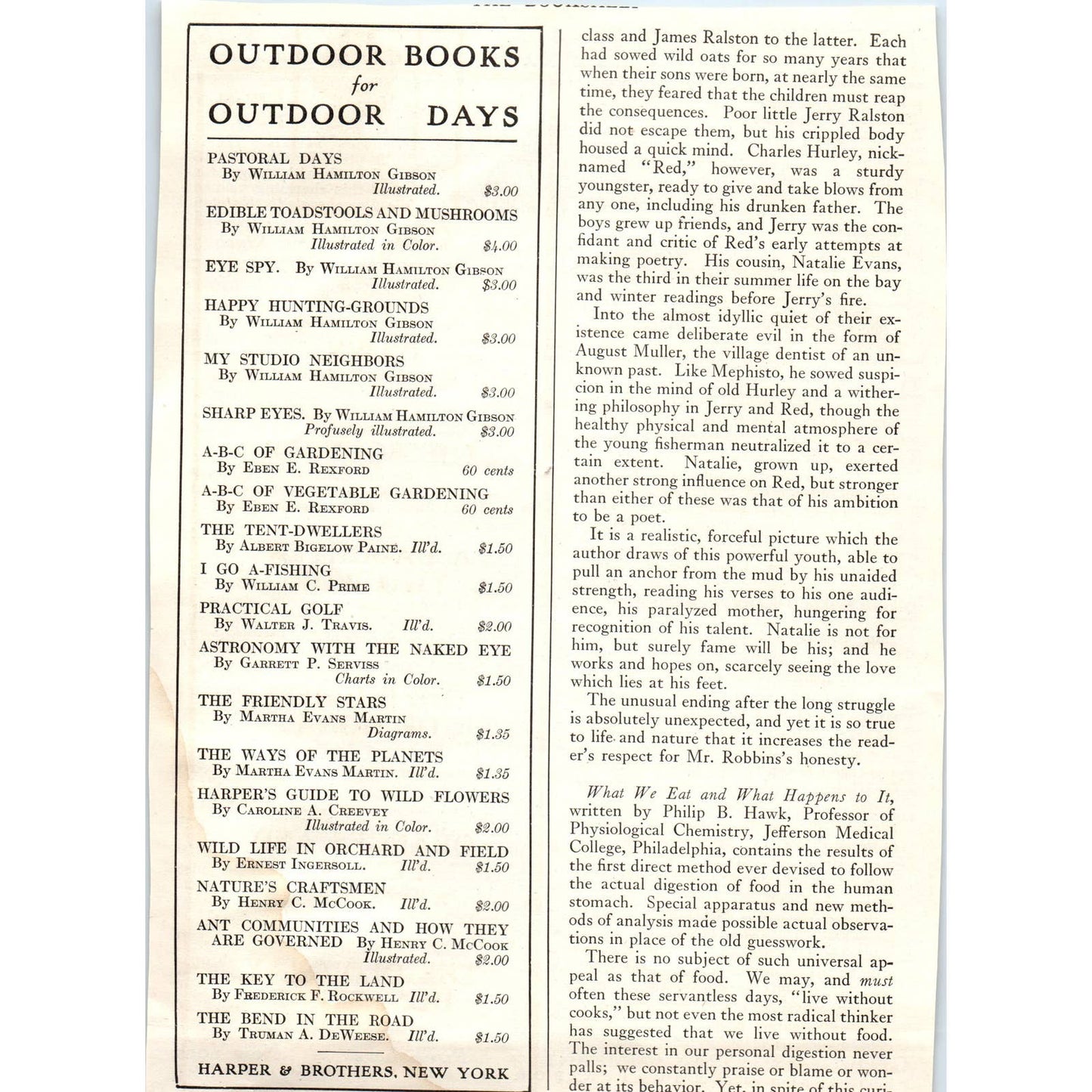 c1920 Harper's Magazine Ad - George H. Doran Company New Doran Novels EA3