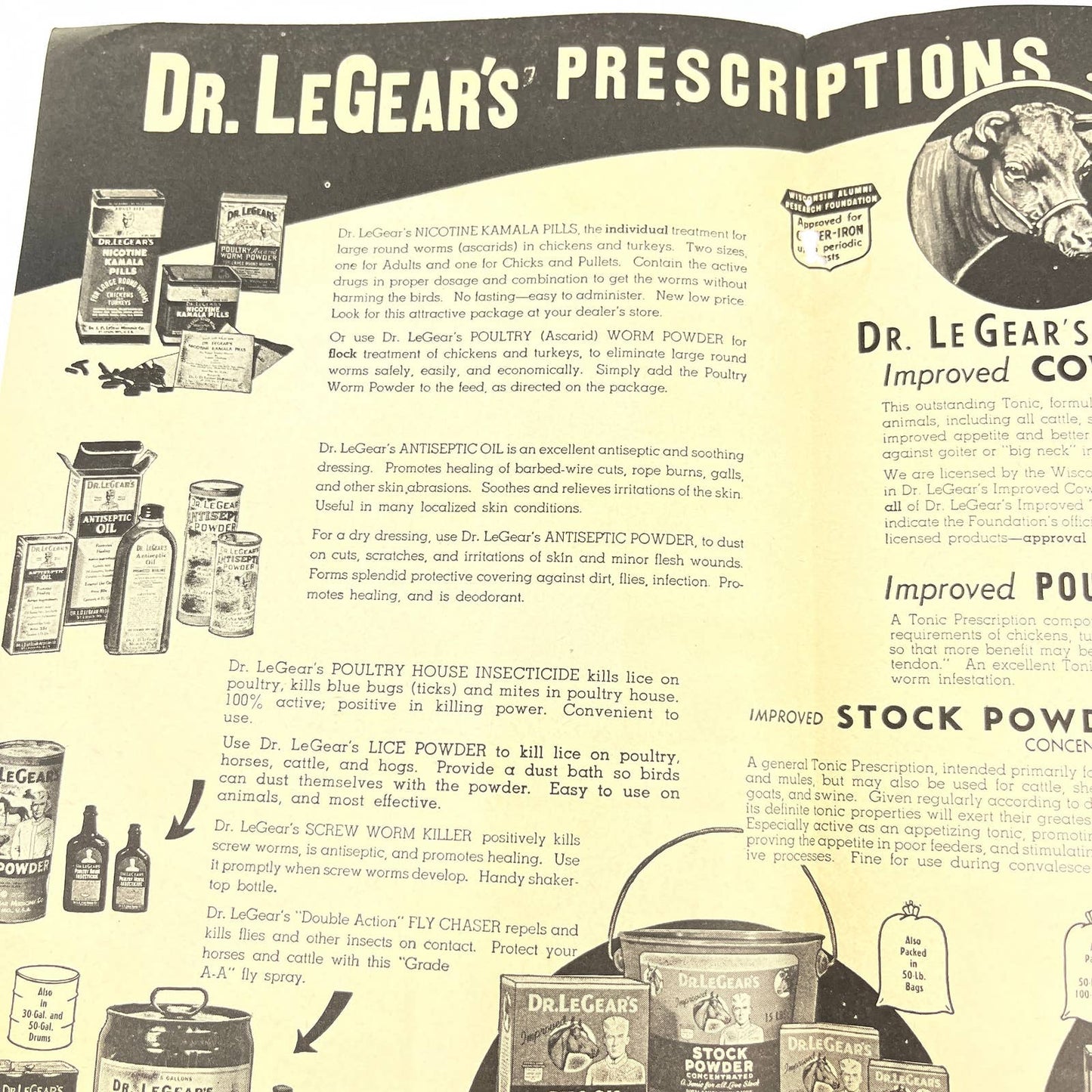 1920s Dr. LeGear's Medicine for Livestock Poultry and Dogs Catalog St. Louis AB9