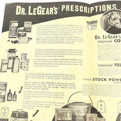 1920s Dr. LeGear's Medicine for Livestock Poultry and Dogs Catalog St. Louis AB9