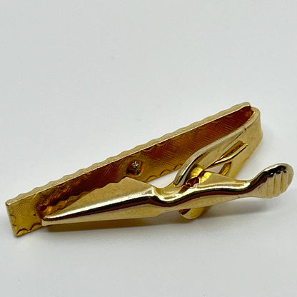 VTG Brushed Gold and Pearl Tone Tie Bar Tie Clip Tie Pin SC3
