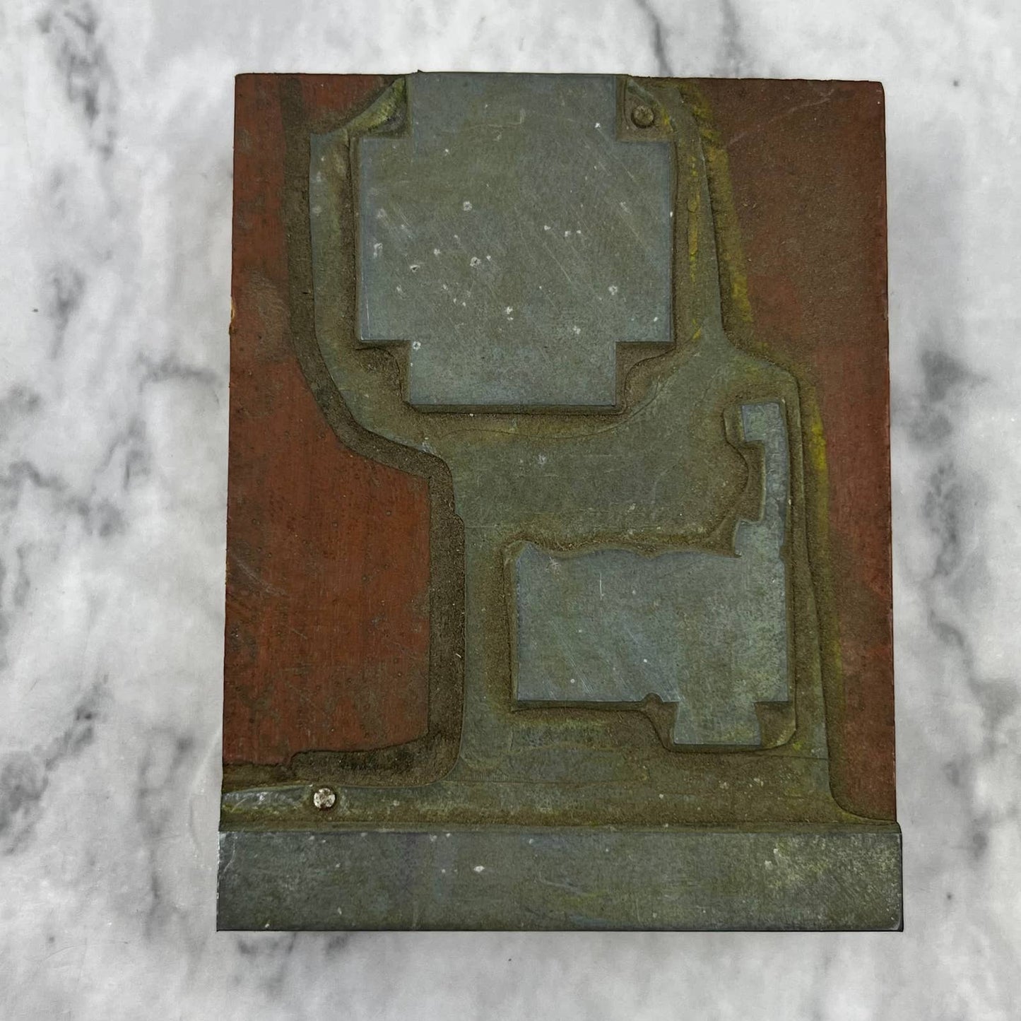 Vintage Printing Letterpress Printers Block Plate Phonebook Cross Icon TJ53