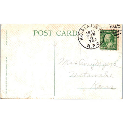 Kansas State Capitol Building 1911 Original Postcard TK1-P1