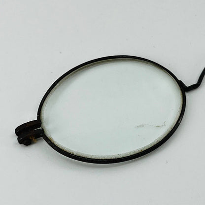 Antique 1860s Civil War Era Eyeglasses Metal Frame No Arms