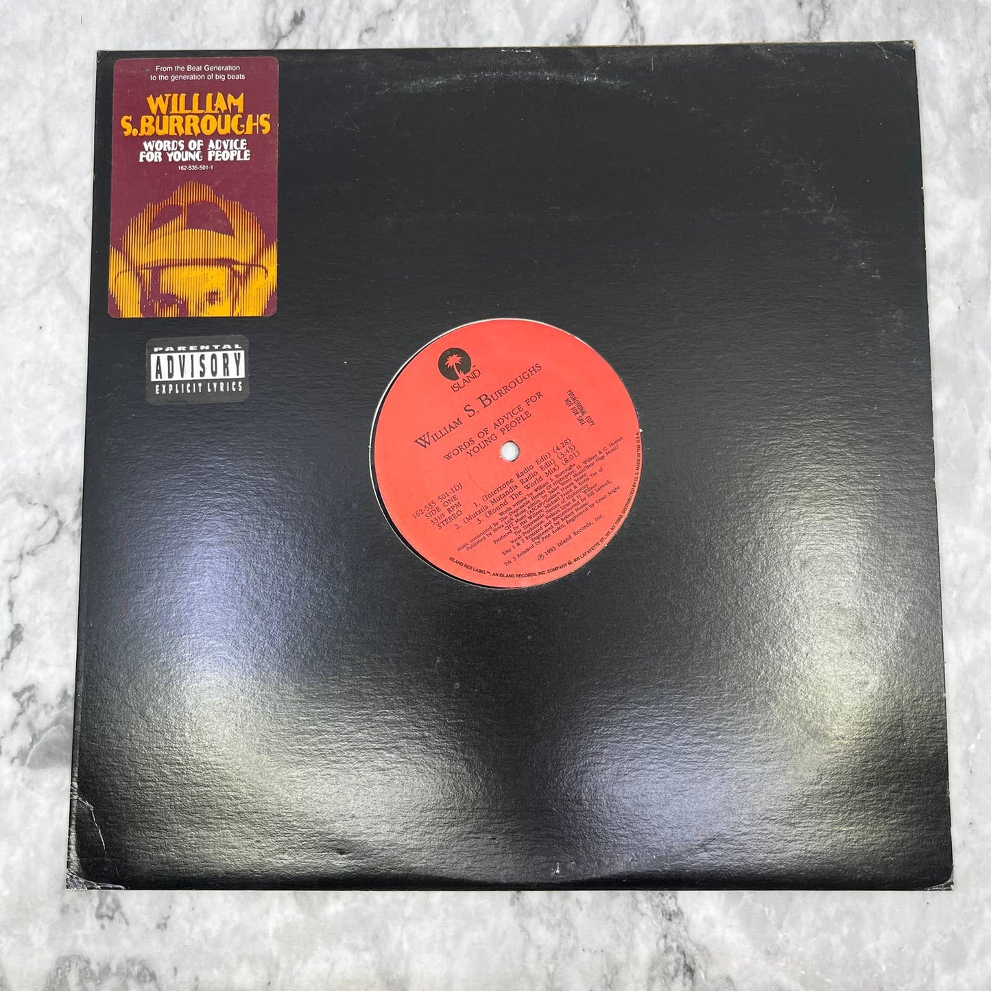 William S. Burroughs – Words Of Advice For Young People PROMO 12" 33 ⅓ RPM TJ4