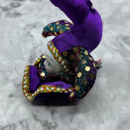 Vintage New Orleans Mardi Gras Purple Jester Head SF1