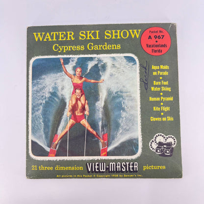 1958 Vacationland Series A 967 Cypress Gardens View Master Reels w/ Sleeve SD2