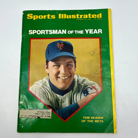 Sports Illustrated Magazine Dec 22 1969 Tom Seaver New York Mets TG3