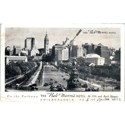 Vintage Postcard The Rob Morris Hotel at 17th & Arch Sts Philadelphia PA TD9-P1
