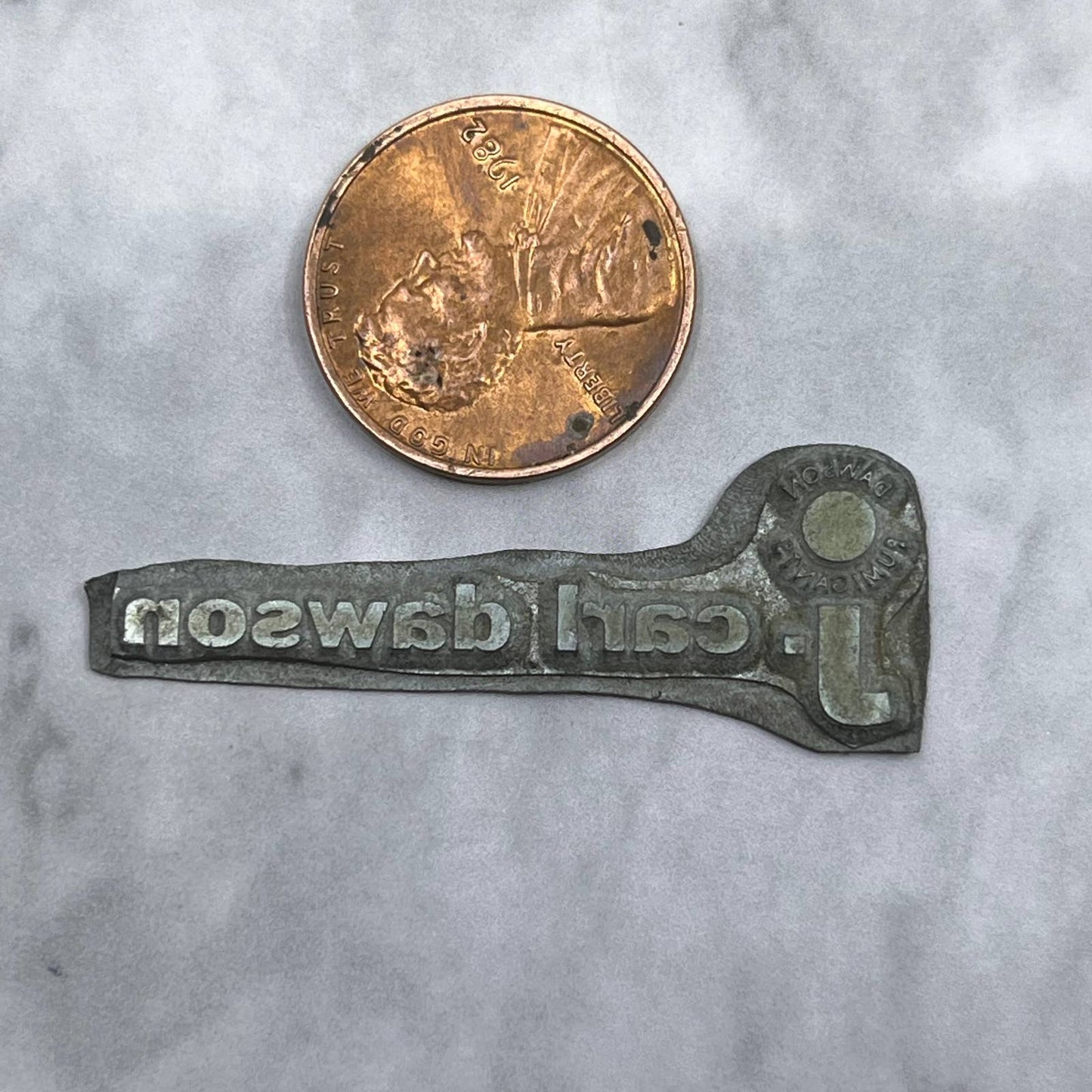Vintage Printing Letterpress Printers Block Plate J. Carl Dawson Fumigants SE824