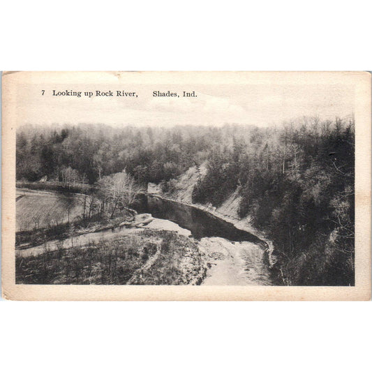 Looking Up Rock River Shades Indiana c1935 - Original RPPC Postcard TJ7-RP3