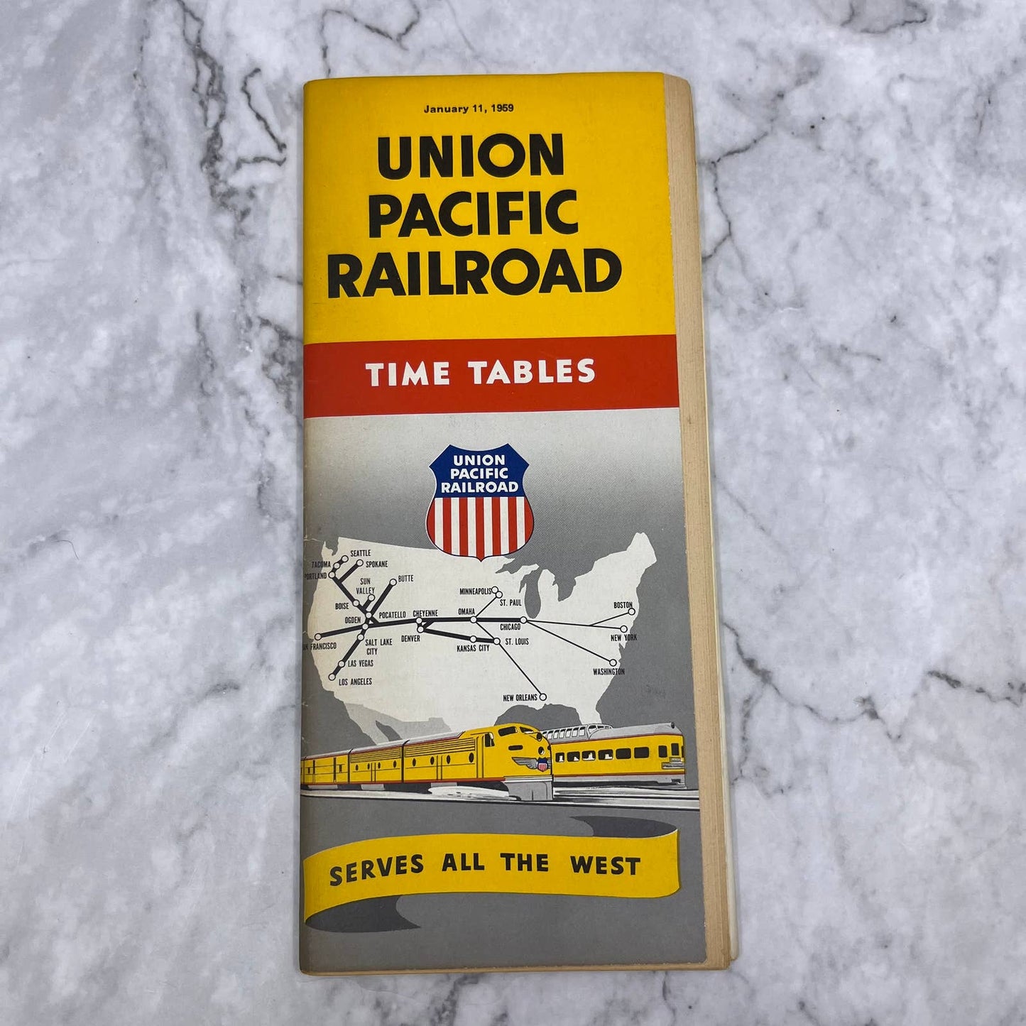 1959 January 11 Union Pacific Railroad Timetables  TE2