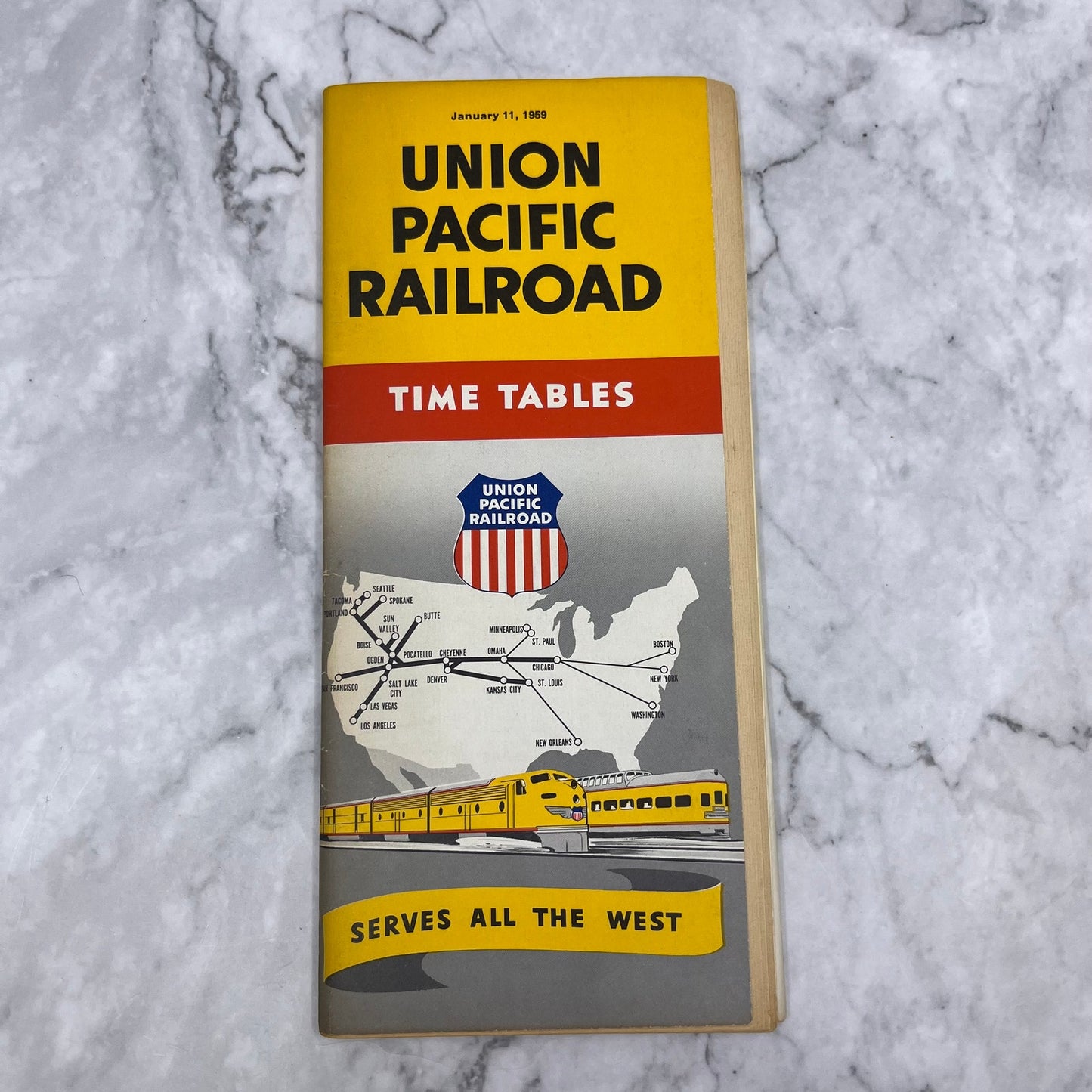 1959 January 11 Union Pacific Railroad Timetables  L1-4