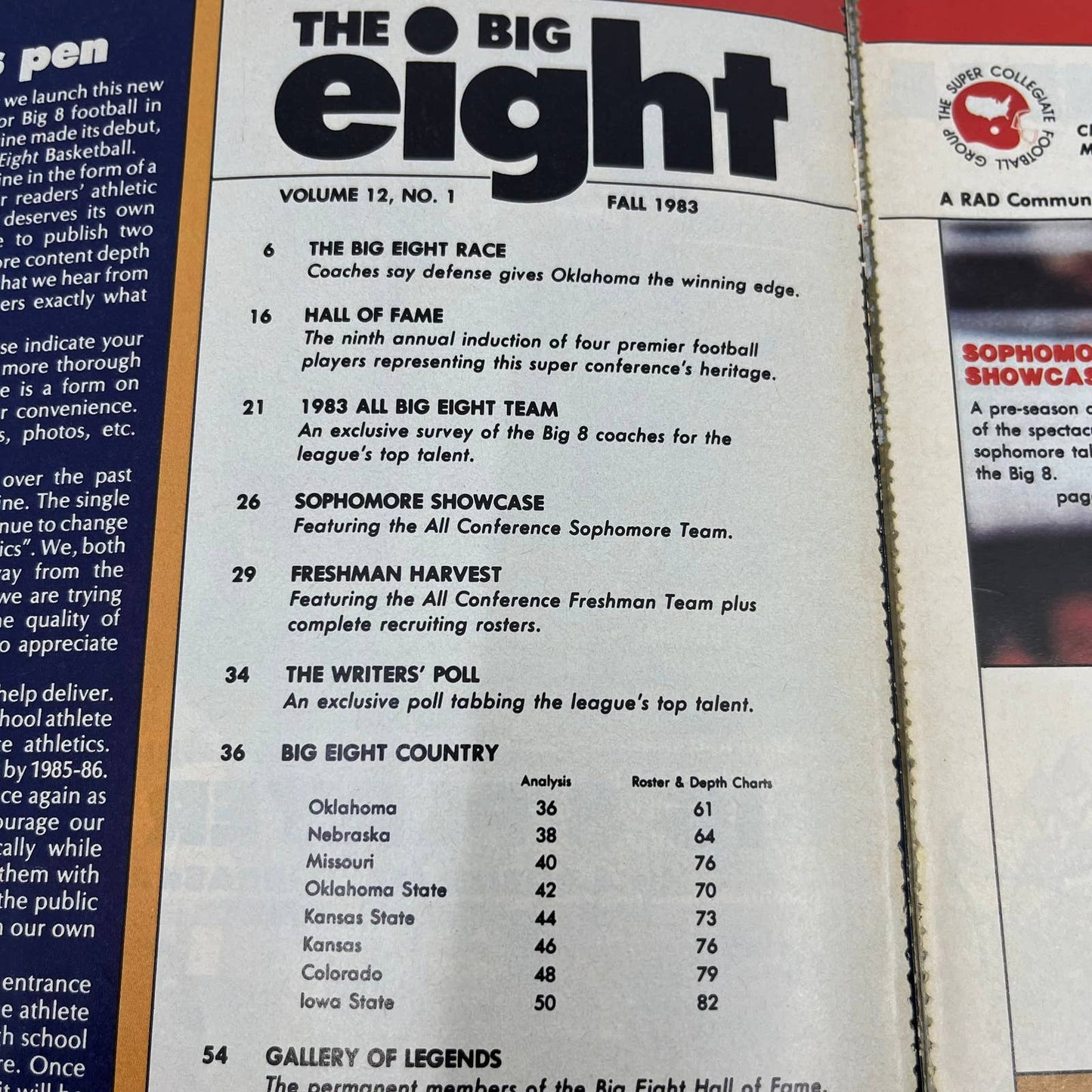 1983 Big Eight Football & Basketball Magazine Turner Gill Nebraska Huskers TH6