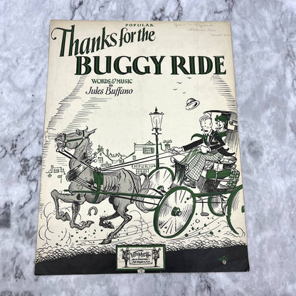 Thanks for the Buggy Ride Jules Buffano 1925 Sheet Music TK2-SM2