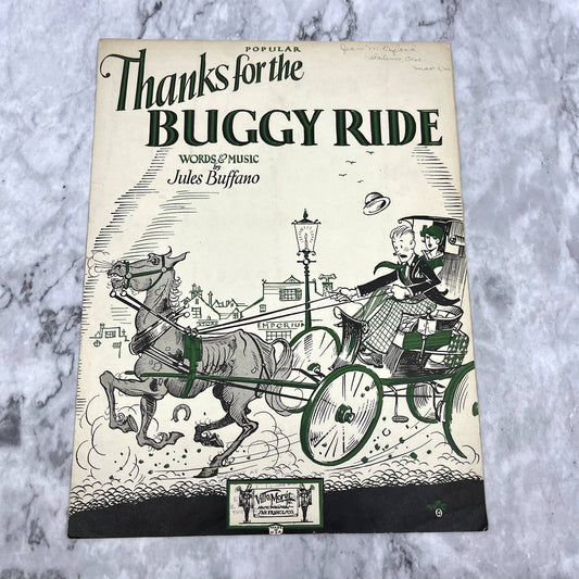 Thanks for the Buggy Ride Jules Buffano 1925 Sheet Music TK2-SM2