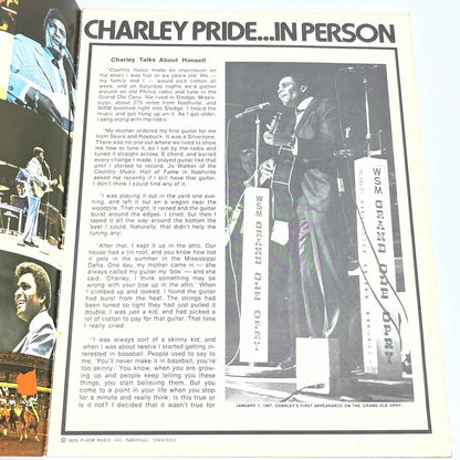 1973 Charley Pride Souvenir Book Program Collectible Grand Ole Opry TG4