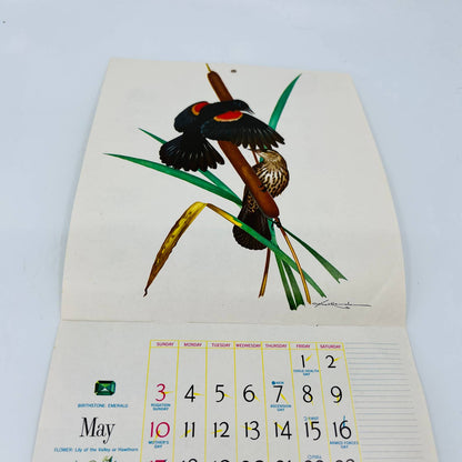 1959 Coca Cola Calendar of American Birds 7 x 12” by ATHOS MENABONIL C4